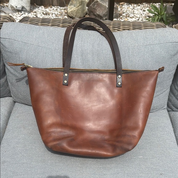 Portland leather large Tote Bag - Picture 4 of 9